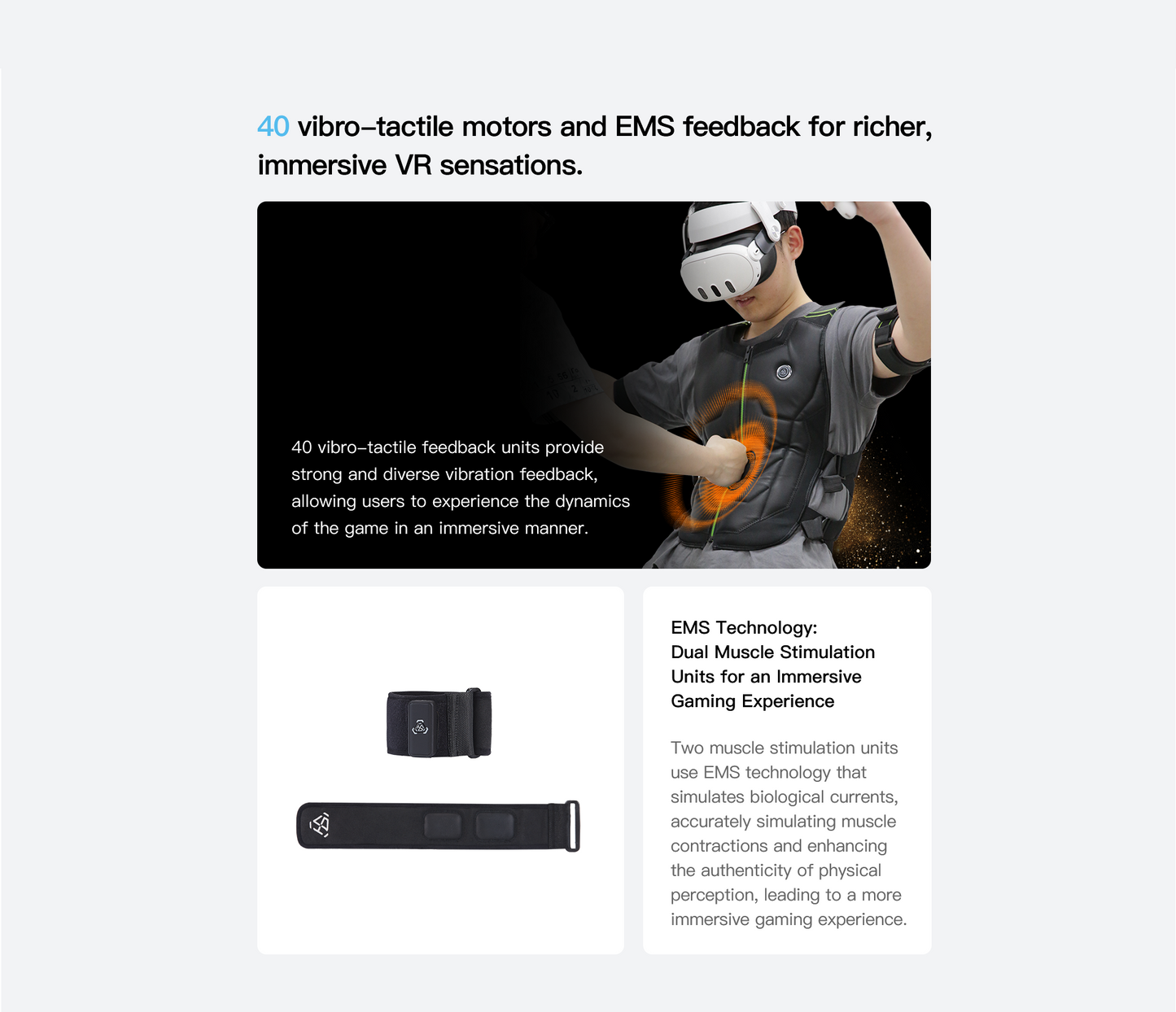 VR TRUE GEAR ME02 | Advanced Haptic Suit | 40 Immersive Feedback Points